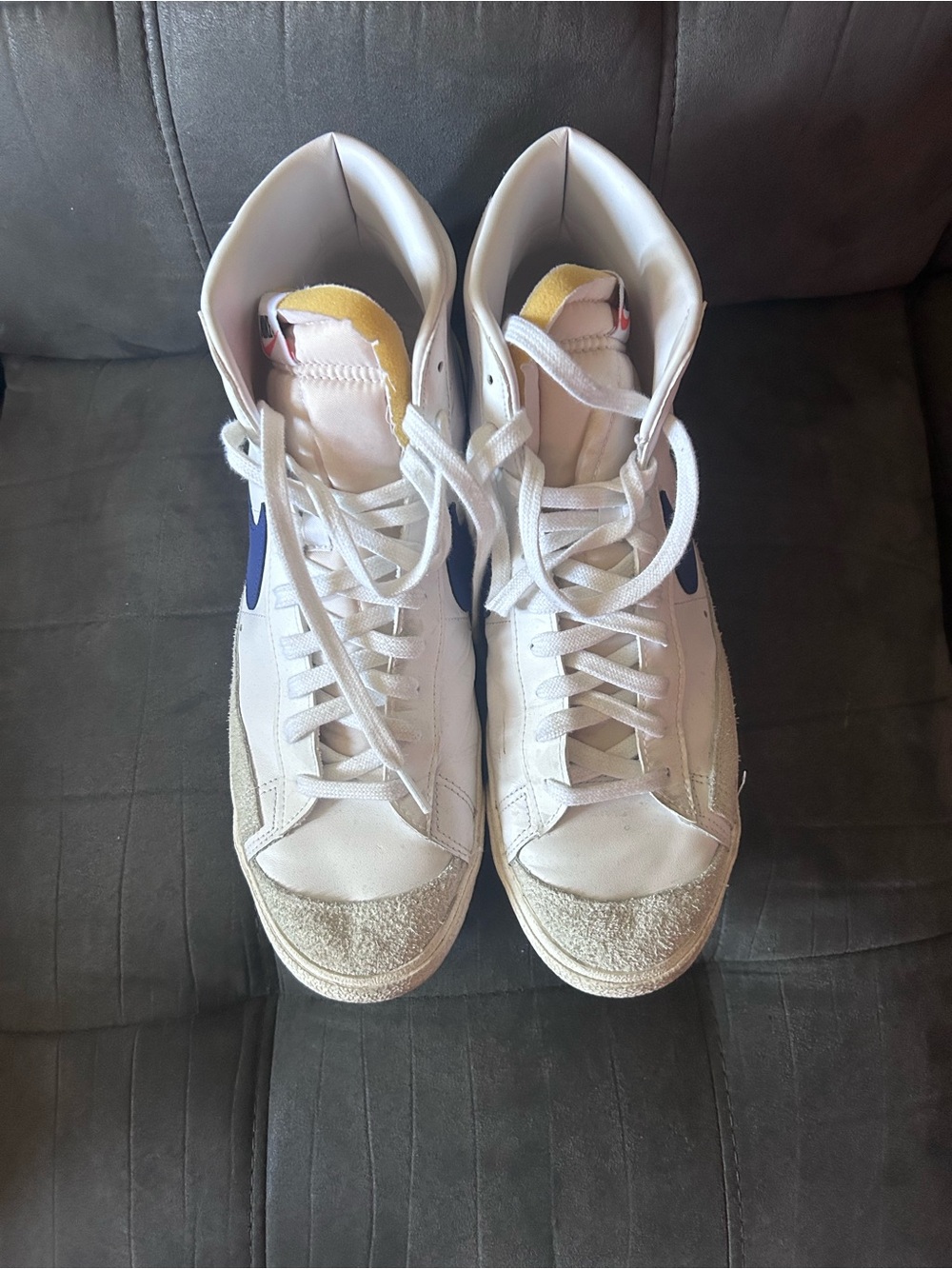 Nike mid blazer white/blue shoes